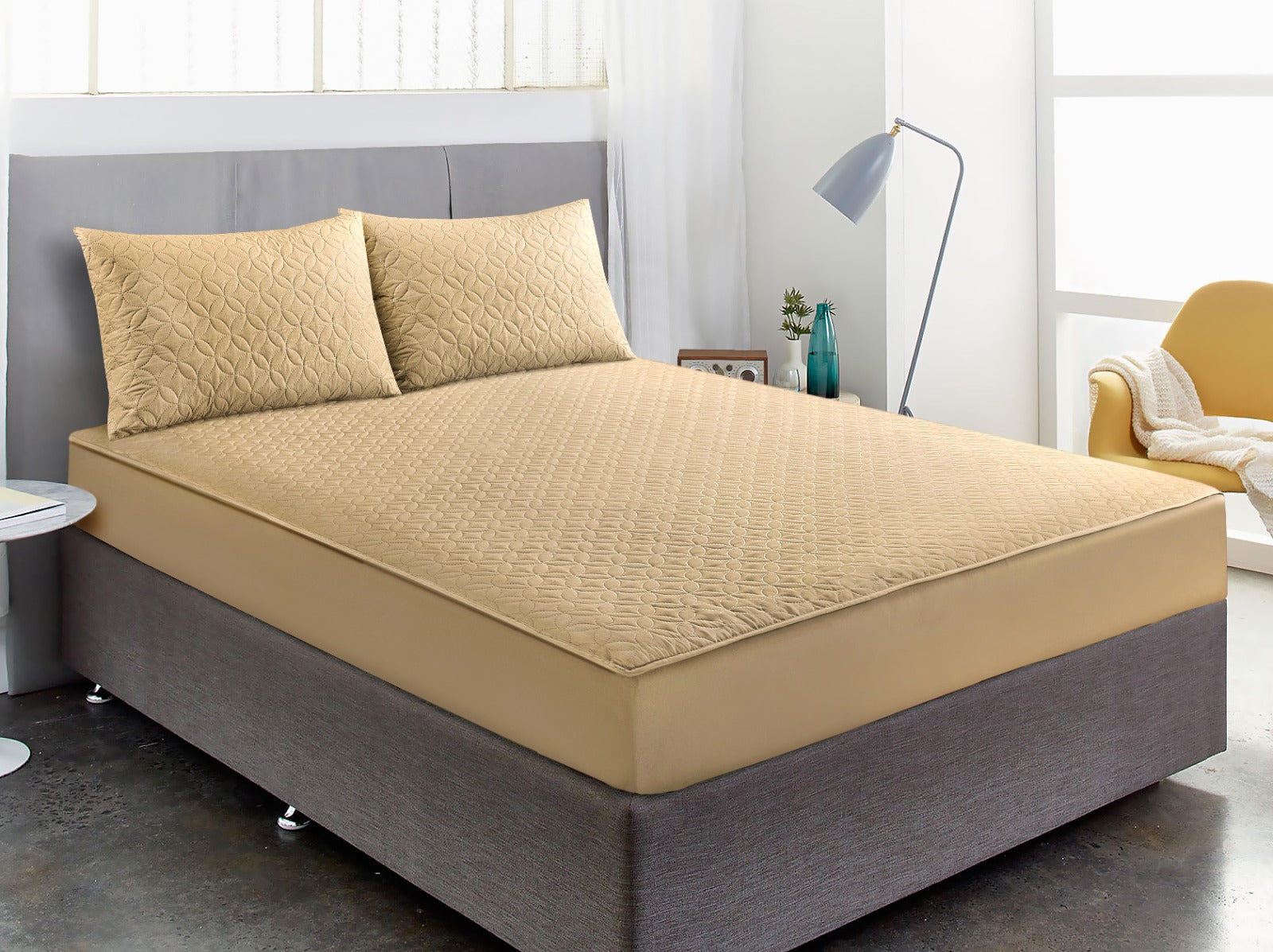 Premium Waterproof Fitted Bed Sheet for King Size Bed