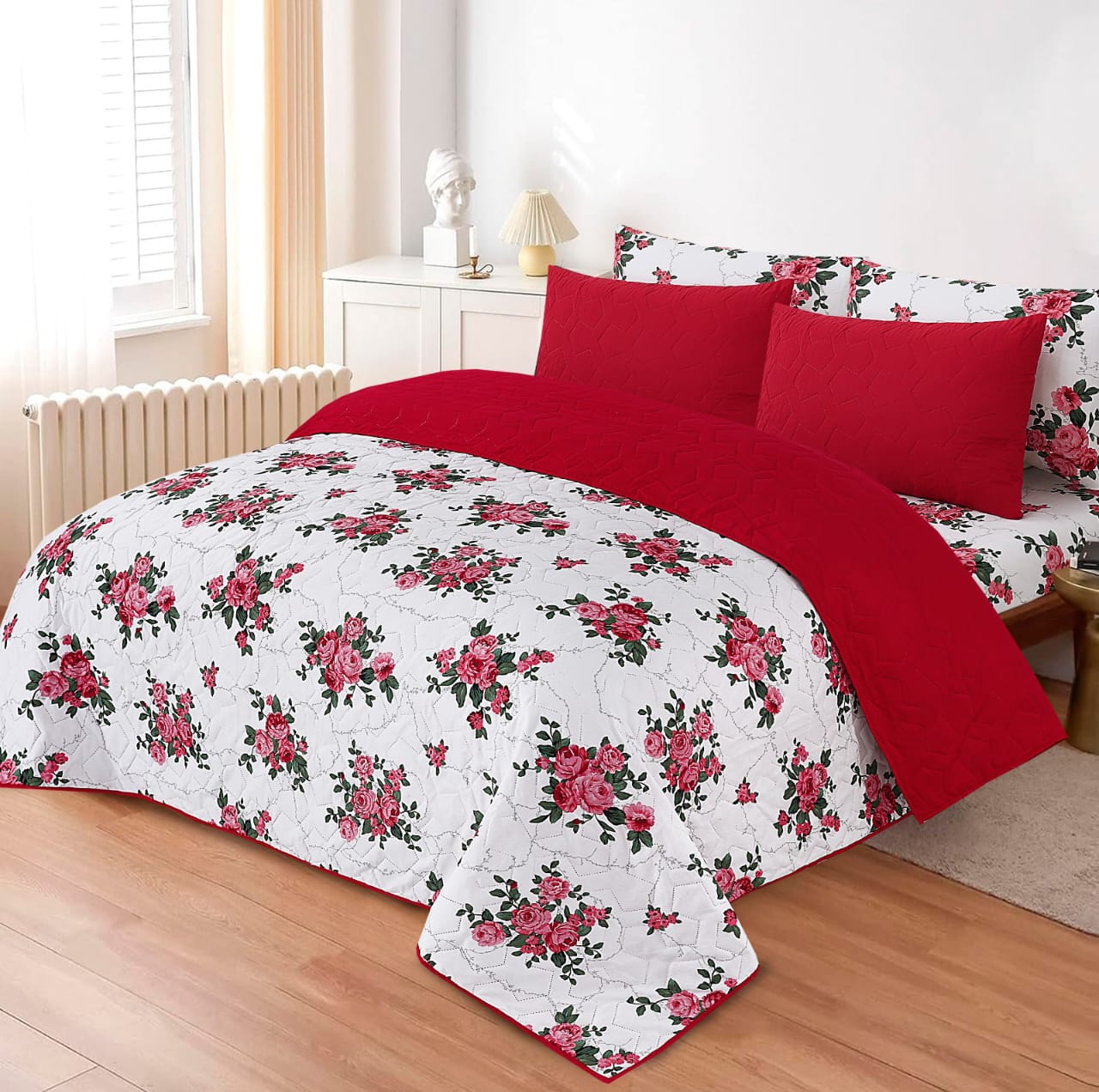 Premium 6Pc King Size Luxury Comforter Set – Ultra Soft Fine Micro Fabric