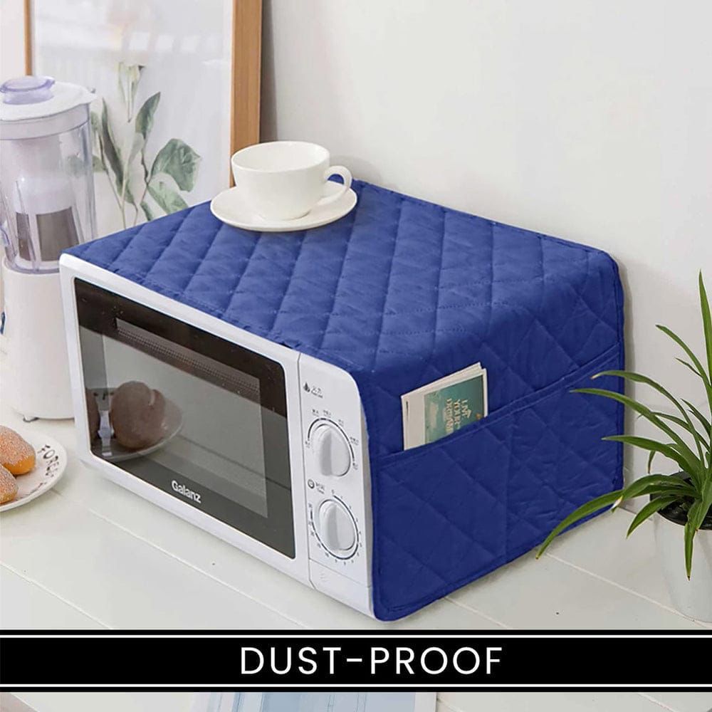 Premium Quilted Oven Top Cover with 4 Elegant Color Pockets