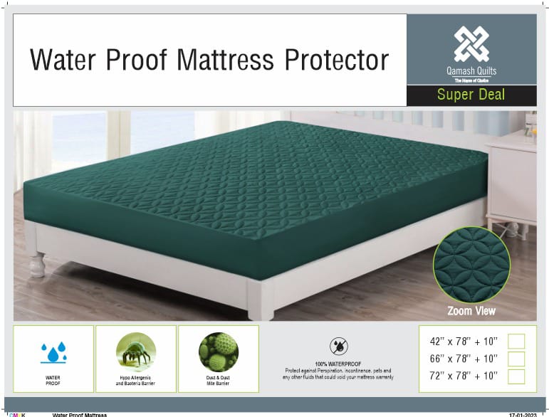 Ultrasonic Quilted Waterproof Mattress Protector – King Size Luxury Series