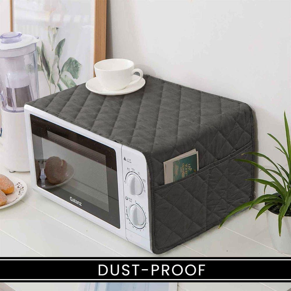 Premium Quilted Oven Top Cover with 4 Elegant Color Pockets