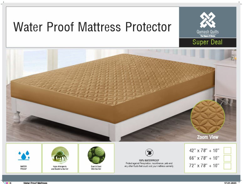 Ultrasonic Quilted Waterproof Mattress Protector – King Size Luxury Series