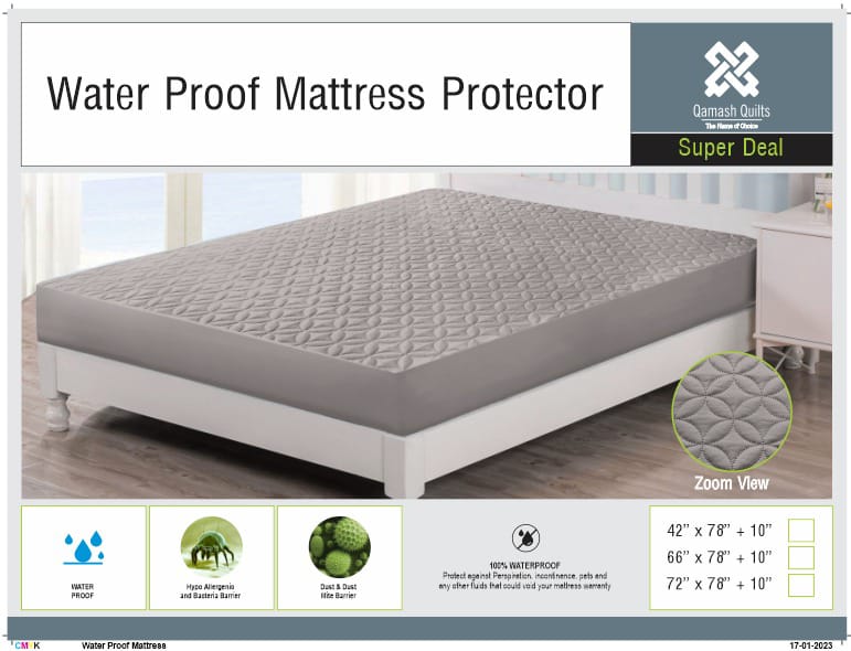 Ultrasonic Quilted Waterproof Mattress Protector – King Size Luxury Series